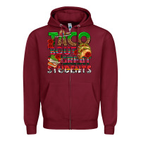 Burgundy Taco 'Bout Great Students Zipper Hoodie - texasbilliewilder