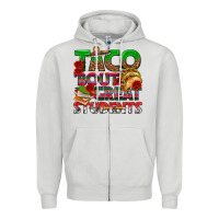 Dove Grey Taco 'Bout Great Students Zipper Hoodie - texasbilliewilder