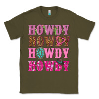 Army Green pink howdy howdy howdy Classic Tee - NancyCooperArtShop