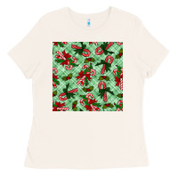 Bone christmas candy cane seamless pattern Ladies Tee - BundleAndBundleShop