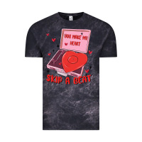 Cloud Black heart record player Vintage Tee - MaliasSmallBusiness