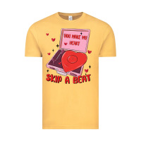 Vintage Mustard heart record player Vintage Tee - MaliasSmallBusiness