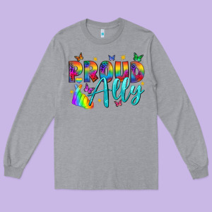 Western Proud Ally Long Sleeve Tee Designed By Bundleandbundleshop