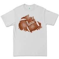 Dove Grey football patch Premium Tee - AdoDesignShop