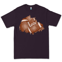 Plum football patch Premium Tee - AdoDesignShop