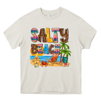 Cream salty beach Heavy Core Tee - AdoDesignShop