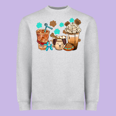 Dog Coffee Cups With  Food Container Bbs Heavyweight Sweatshirt Designed By Bundleandbundleshop