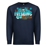 Navy freezing season Premium Sweatshirt - CowGirlArtShop