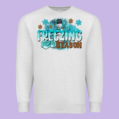 Freezing Season Premium Sweatshirt Designed By Cowgirlartshop
