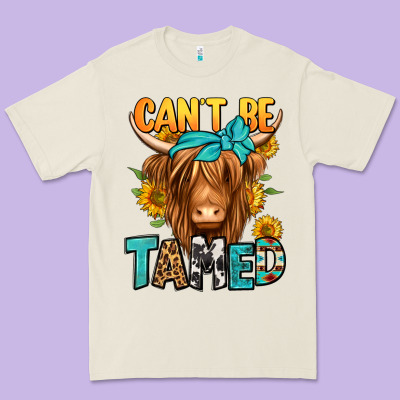 Can't Be Tamed Longhaired Cow Premium Tee Designed By Jasminsmagicworld