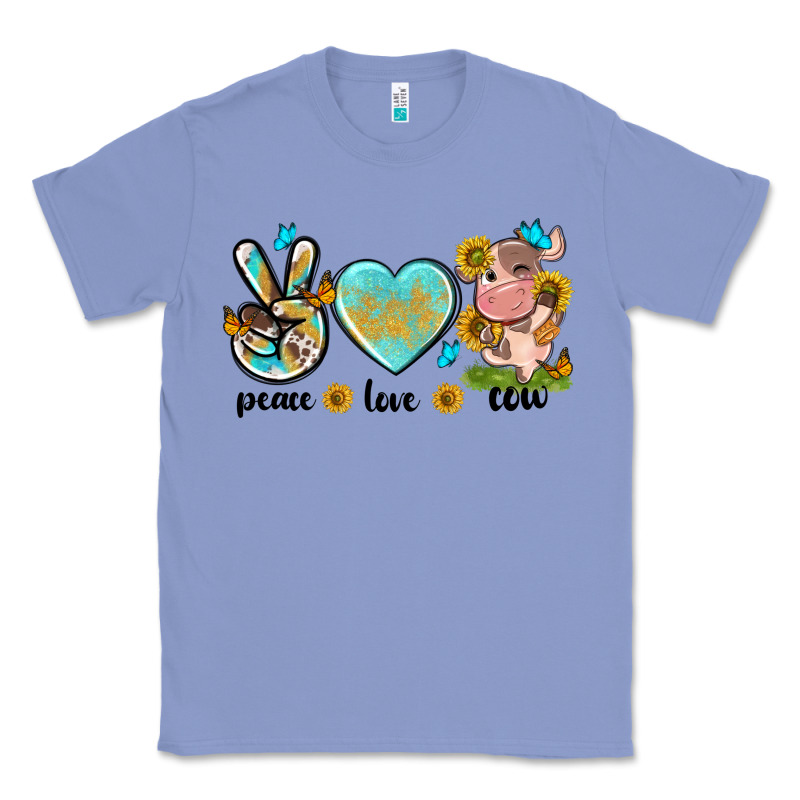 Peace Love Cute Cow Classic Tee by NancyCooperArtShop | Teevron