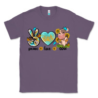 Lavender peace love cute cow Classic Tee - NancyCooperArtShop