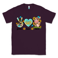 Plum peace love cute cow Classic Tee - NancyCooperArtShop