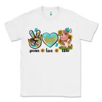 White peace love cute cow Classic Tee - NancyCooperArtShop