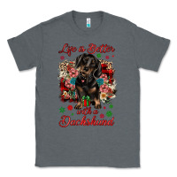 Charcoal Heather Christmas life is better with a dachshund Classic Tee - JahusDesignShop