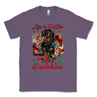 Lavender Christmas life is better with a dachshund Classic Tee - JahusDesignShop
