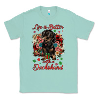 Seafoam Christmas life is better with a dachshund Classic Tee - JahusDesignShop