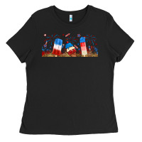 Black fourth of july popsicle Ladies Tee - RanaPortraitStore