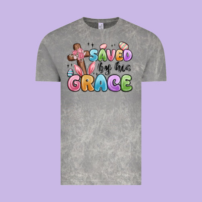 Saved By His Grace Vintage Tee Designed By Maliassmallbusiness