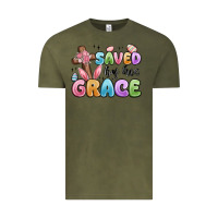 Vintage Olive saved by his grace Vintage Tee - MaliasSmallBusiness