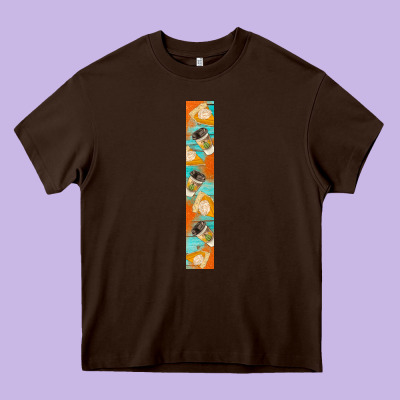 Pumpkin Caffee Heavy Core Tee Designed By Bundleandbundleshop