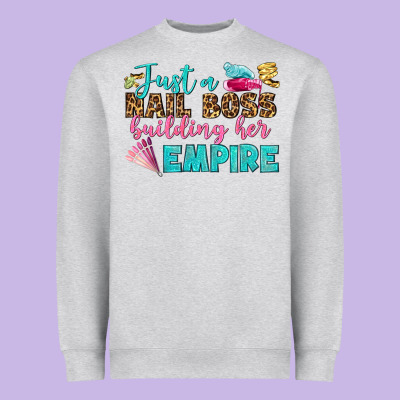 Just A Nail Boss Building Her Empire Bbs Heavyweight Sweatshirt Designed By Bundleandbundleshop