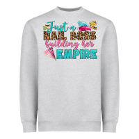 Heather Grey just a nail boss building her empire bbs Heavyweight Sweatshirt - BundleAndBundleShop