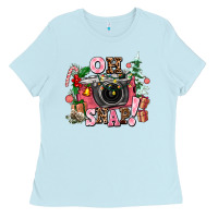 Baby Blue christmas oh snap Ladies Tee - AdoDesignShop