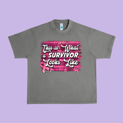 This Is What A Survivor Looks Like Breast Cancer Urban Heavy Tee Designed By Nancycooperartshop