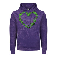 Cloud Purple shamrock heart felling lucky Vintage Hoodie - MaliasSmallBusiness