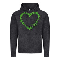Vintage Black shamrock heart felling lucky Vintage Hoodie - MaliasSmallBusiness