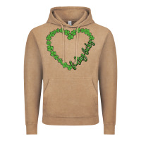 Vintage Coffee shamrock heart felling lucky Vintage Hoodie - MaliasSmallBusiness