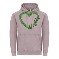 Vintage Zinc shamrock heart felling lucky Vintage Hoodie - MaliasSmallBusiness
