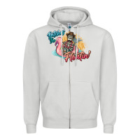 Dove Grey Bitches be floatin' skeleton summer Zipper Hoodie - NancyCooperArtShop