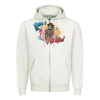 Oatmeal Heather Bitches be floatin' skeleton summer Zipper Hoodie - NancyCooperArtShop