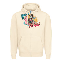 Sandshell Bitches be floatin' skeleton summer Zipper Hoodie - NancyCooperArtShop
