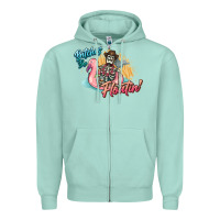 Seafoam Bitches be floatin' skeleton summer Zipper Hoodie - NancyCooperArtShop