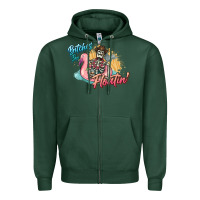 Sports Green Bitches be floatin' skeleton summer Zipper Hoodie - NancyCooperArtShop