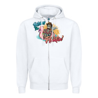 White Bitches be floatin' skeleton summer Zipper Hoodie - NancyCooperArtShop