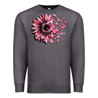 Charcoal Heather cancer sunflower Premium Sweatshirt - CowGirlArtShop