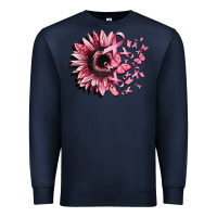 Navy cancer sunflower Premium Sweatshirt - CowGirlArtShop