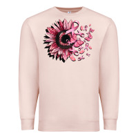 Pale Pink cancer sunflower Premium Sweatshirt - CowGirlArtShop