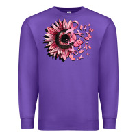 Purple cancer sunflower Premium Sweatshirt - CowGirlArtShop