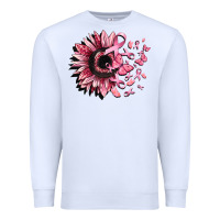 White cancer sunflower Premium Sweatshirt - CowGirlArtShop