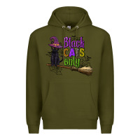 Army Green black cats only Premium Hoodie - CowGirlArtShop