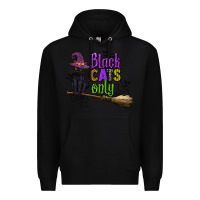 Black black cats only Premium Hoodie - CowGirlArtShop