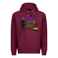 Burgundy black cats only Premium Hoodie - CowGirlArtShop