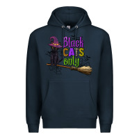 Navy black cats only Premium Hoodie - CowGirlArtShop