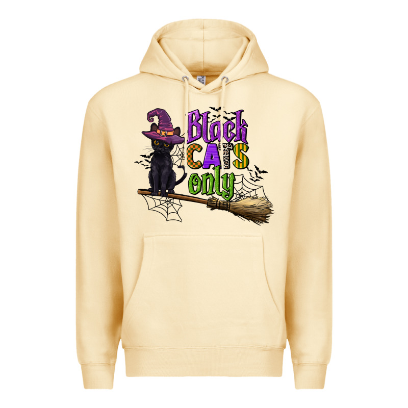 Black Cats Only Premium Hoodie by CowGirlArtShop | Teevron