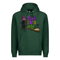 Sports Green black cats only Premium Hoodie - CowGirlArtShop
